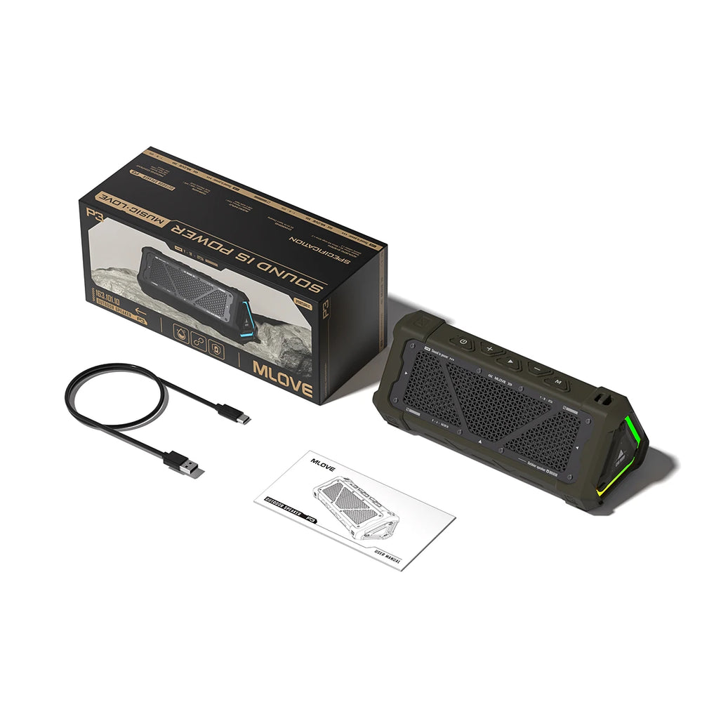 MLOVE P3 Bluetooth Speaker - 49W output, Bluetooth 5.3, Yes waterproof