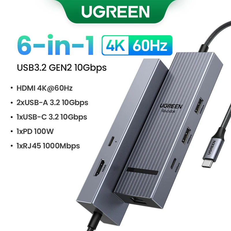 UGREEN USB-C Docking Station - 12-in-1 Hub with HDMI, DP and Ethernet
