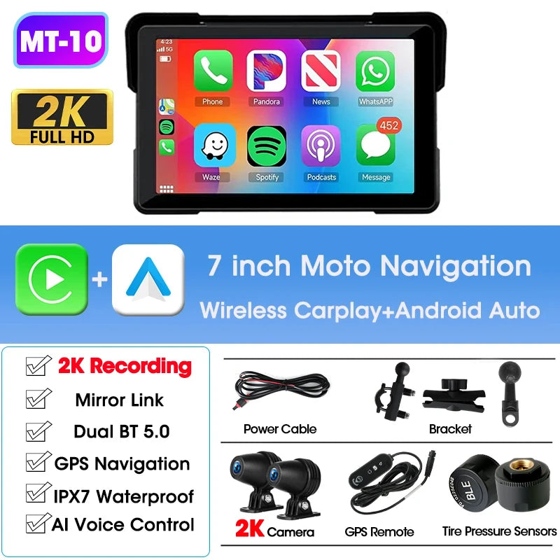 Jansite 5/7 inch Portable GPS Navigator - 5 inch/7 inch screen, wireless CarPlay and Android Auto