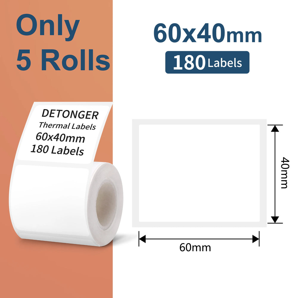 DETONGER DP30S Portable Thermal Label Printer - Bluetooth Sticker Maker