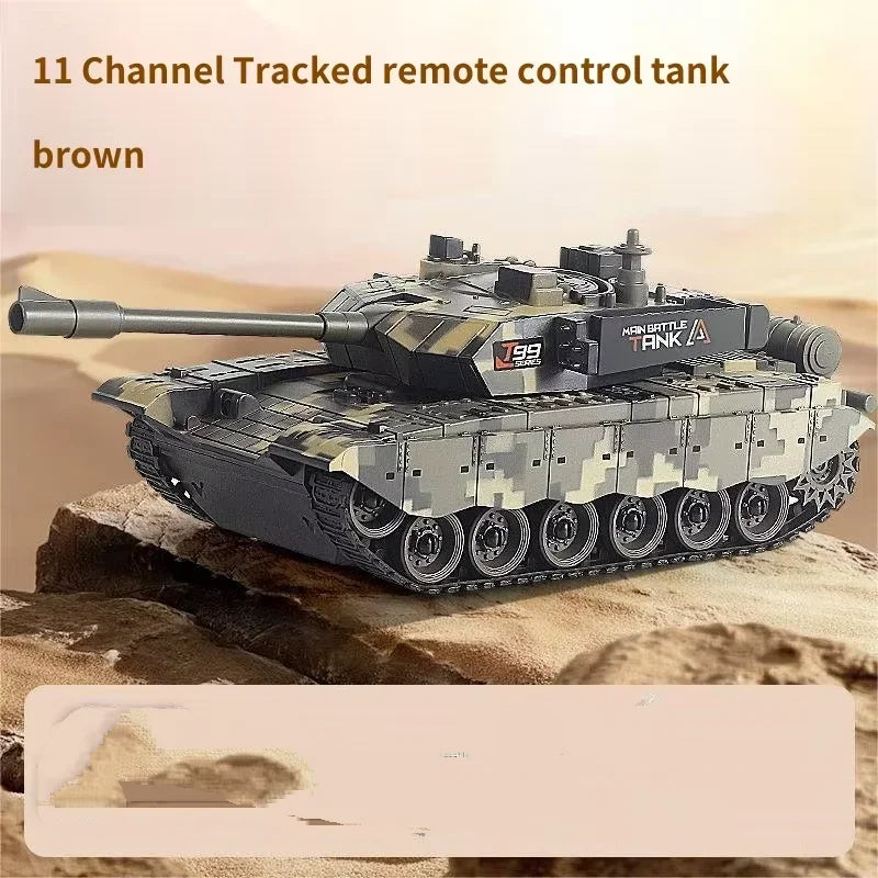 RC Battle Tank - 4-Channel Crawler with Rechargeable Power