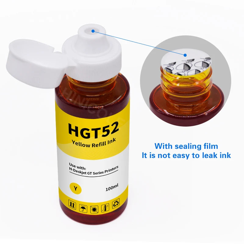GT51 GT52 Dye Ink Bottle Set - Compatible Refill for HP Tank Printers