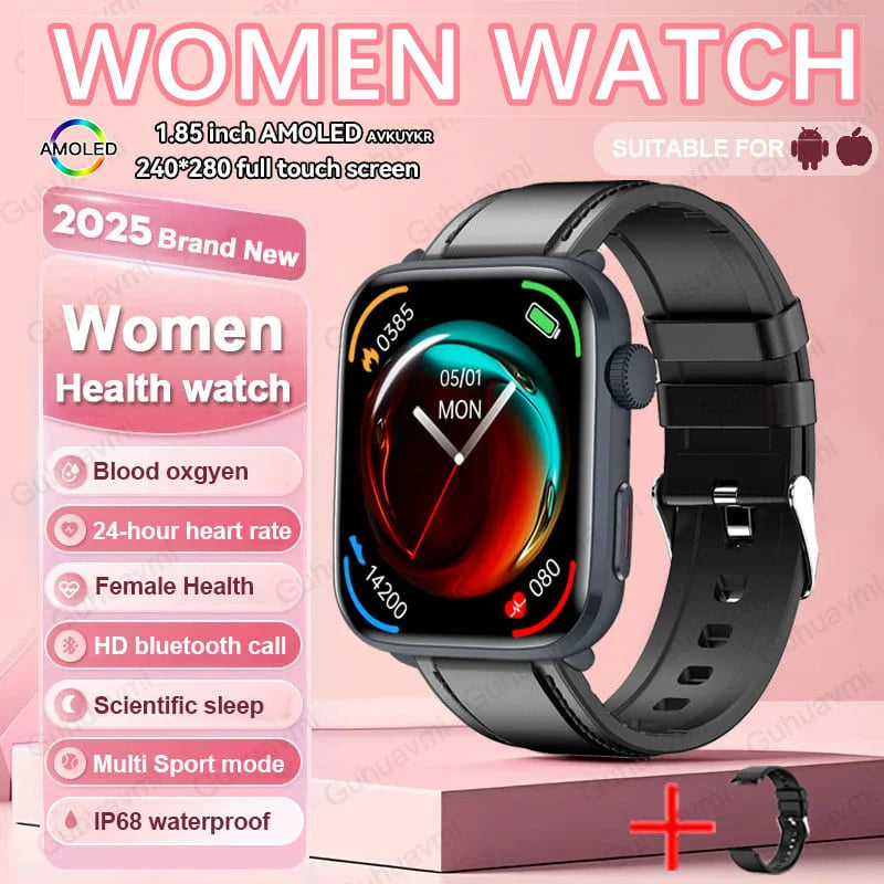 AI Health Smartwatch - HRV, NFC, Blood Pressure and Sports Tracking