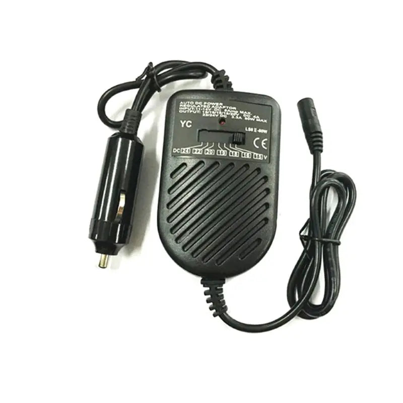 80W Universal Car Laptop Charger - DC Power Adapter Set for Notebooks
