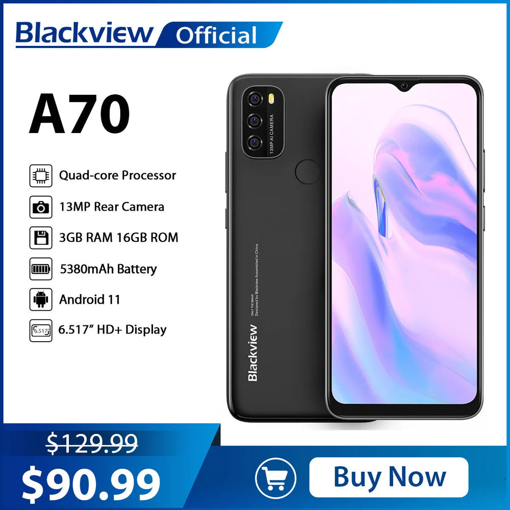 Blackview A70 Smartphone - 6.5" display, 5 MP camera