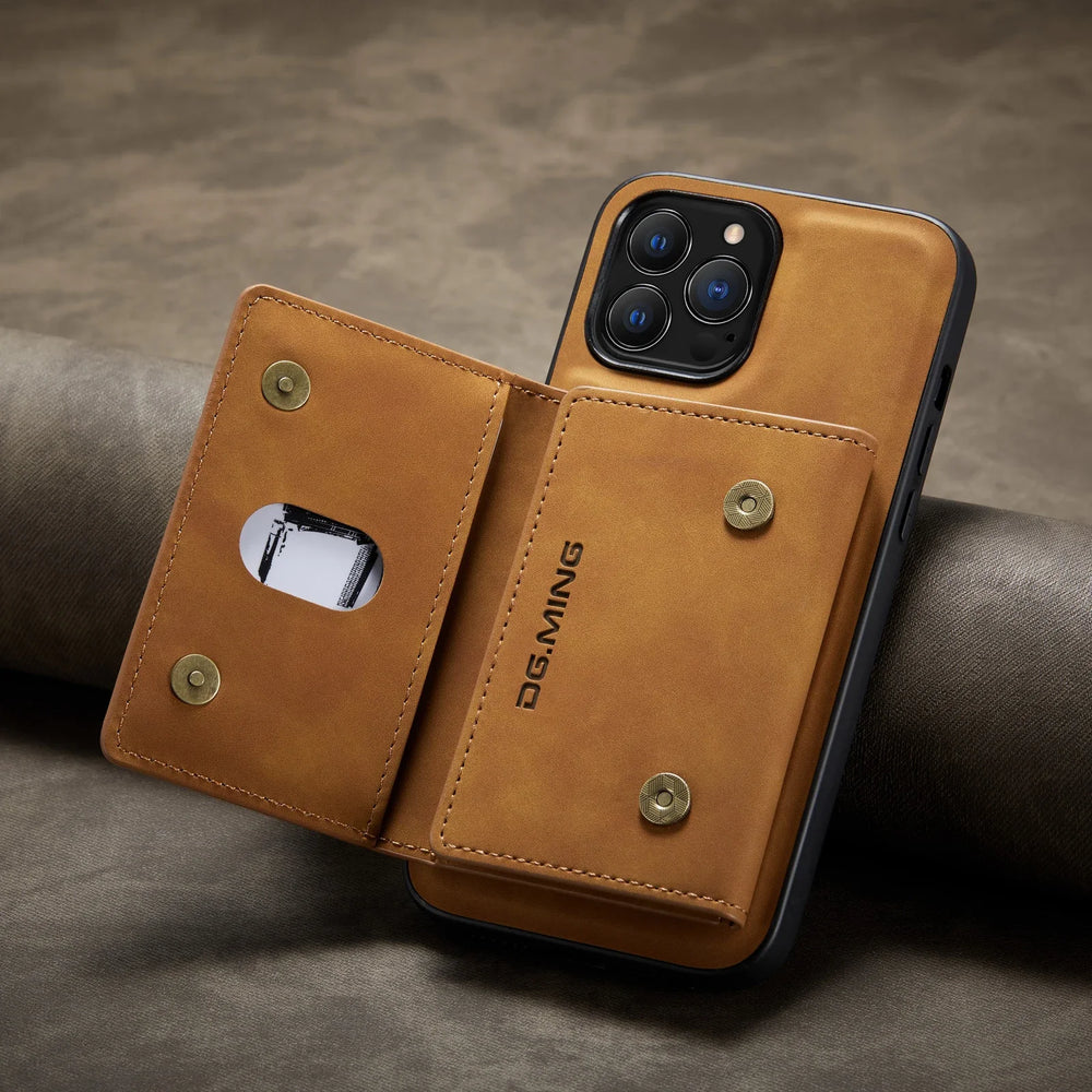 Wallet Phone Case for iPhone - magnetic hold, wallet card slots