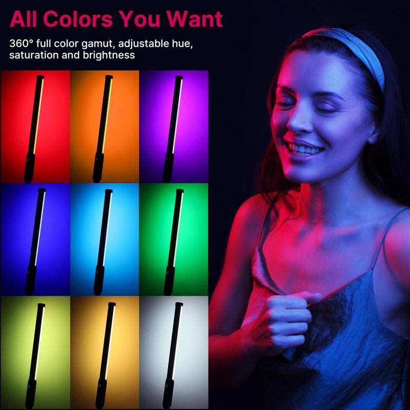 Ulanzi VL119 RGB Tube Light - Adjustable 2500K-9000K CRI 95+ Lighting