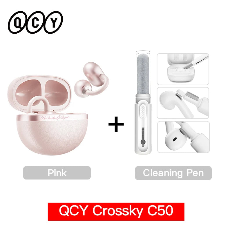 QCY Crossky C50 Open Ear Earbuds - Bluetooth Other, 35 playtime and open-ear comfort