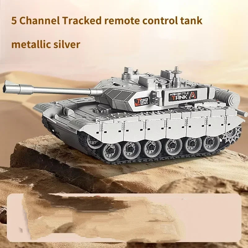RC Battle Tank - 4-Channel Crawler with Rechargeable Power