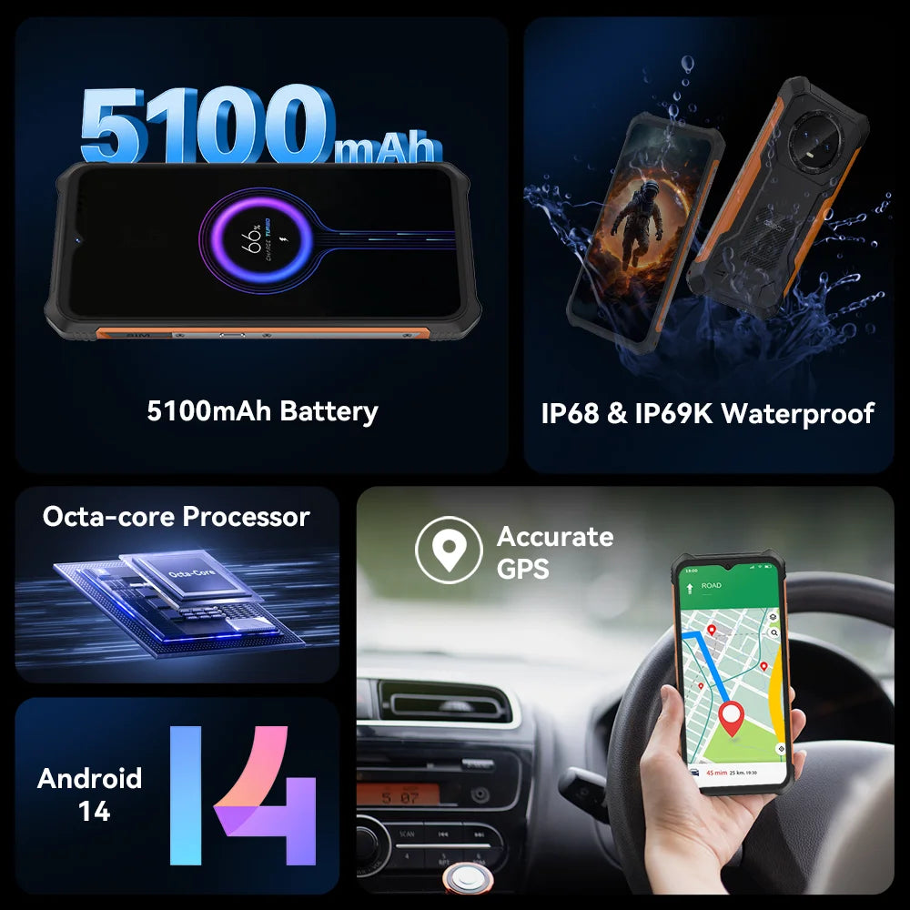 Cubot King Kong ES Smartphone - 6.56 inch display 90 Hz, 16MP camera