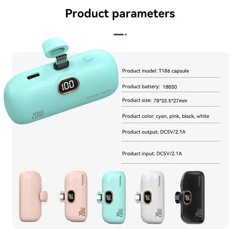 LIEI 20000mAh Power Bank - 20000mAh capacity, 20W fast charge