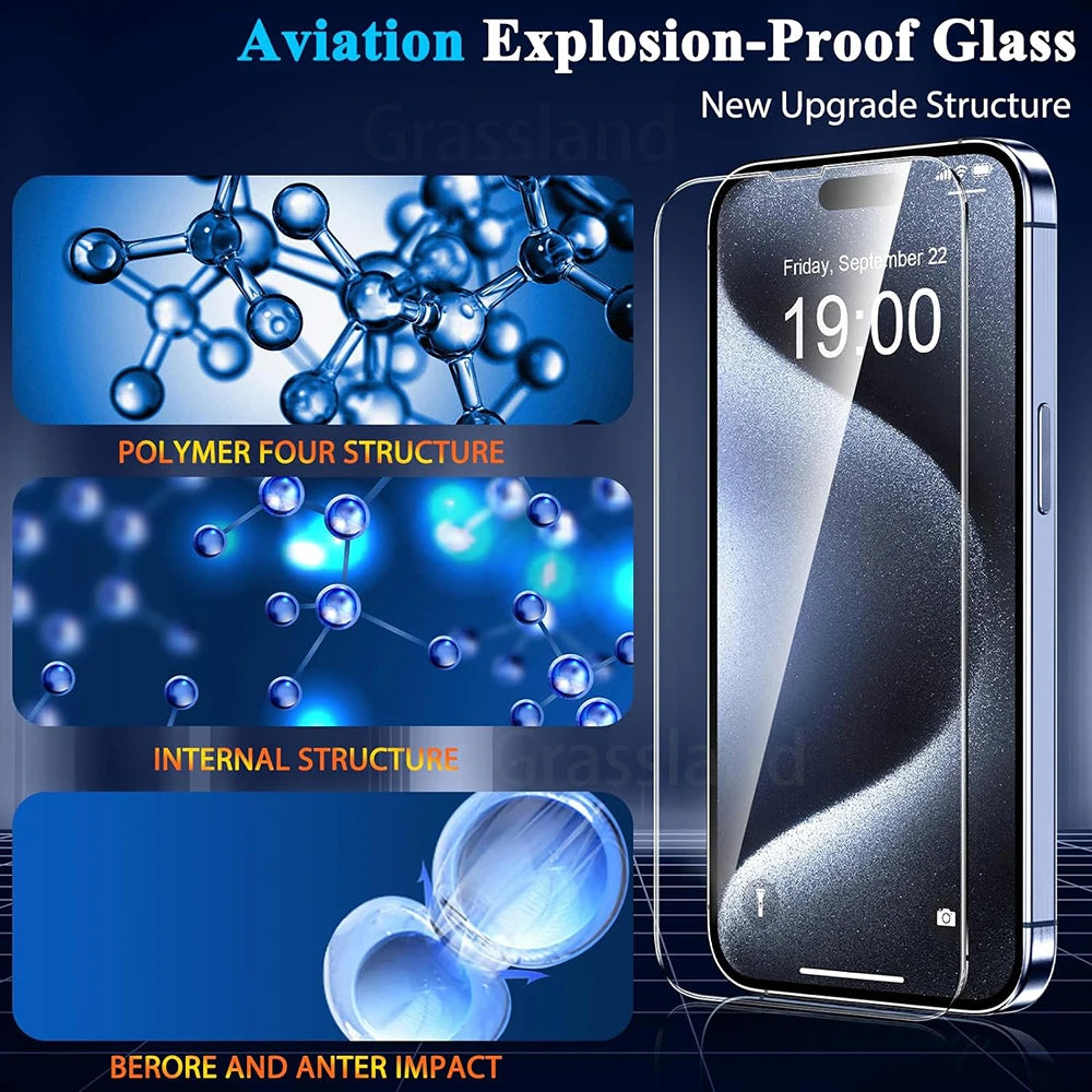 Tempered Glass Screen Protector for iPhone - HD anti-scratch protection