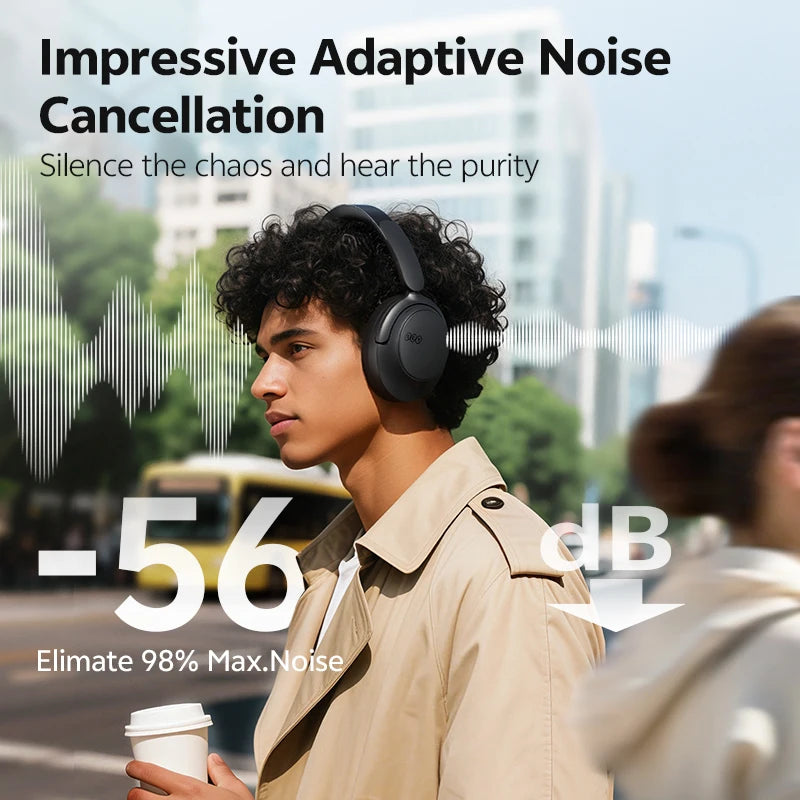 QCY H3S -56dB Adaptive Earbuds - Bluetooth Other, Yes ANC and 102 hours ANC off playtime