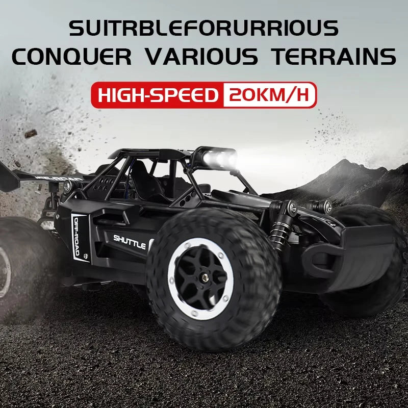 2WD Off-Road RC Climbing Car - LED Adventure Vehicle