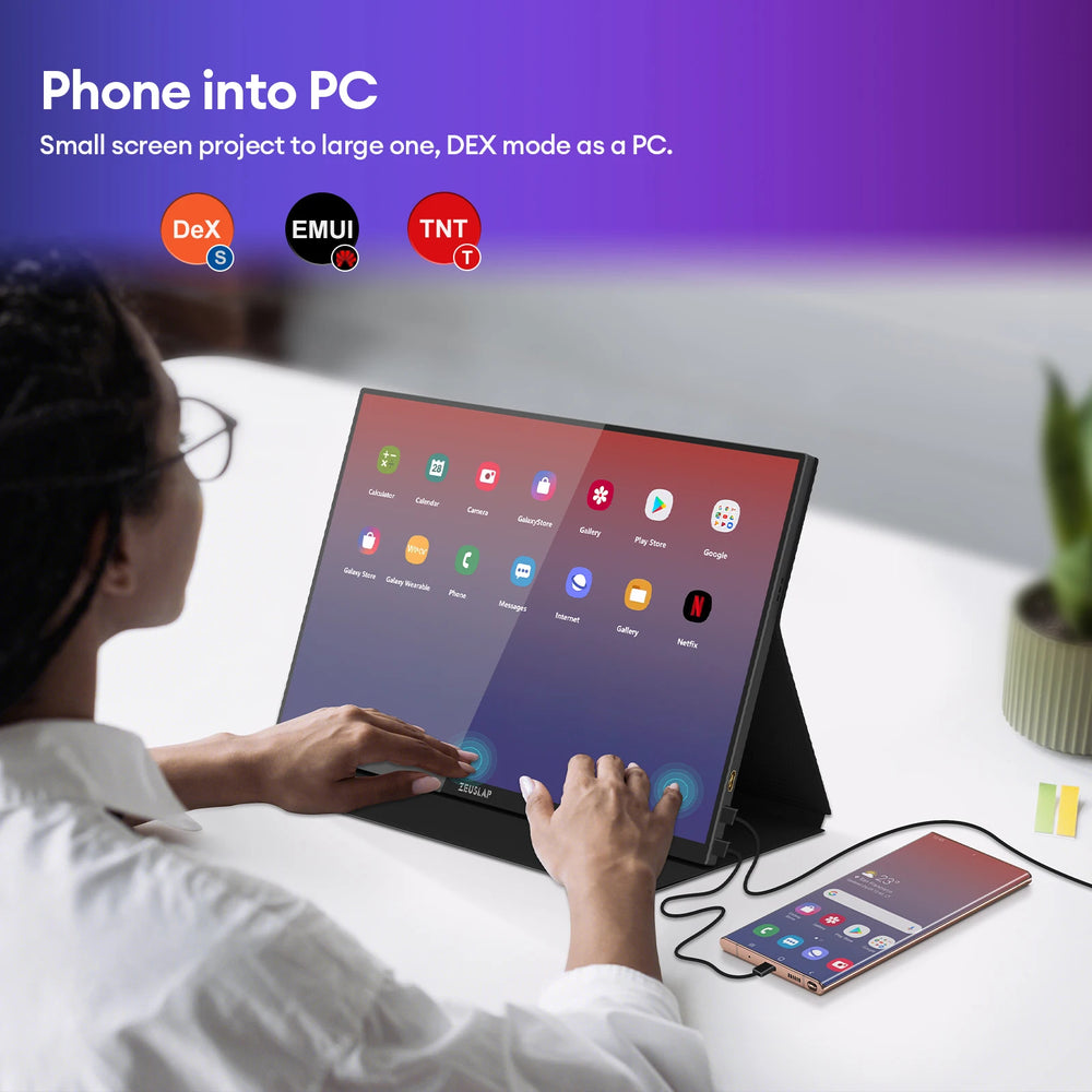 ZEUSLAP 16" 2.5K Touch Portable Monitor - 16 inch,16Inches 400mm display, 144 Hz refresh rate