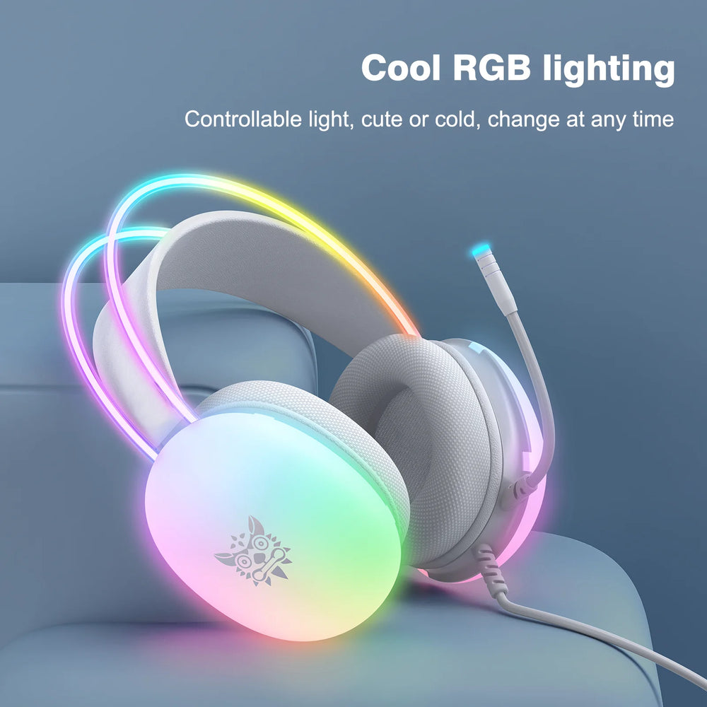 ONIKUMA Gaming Headset - Wired RGB Audio and Noise-Cancelling Mic