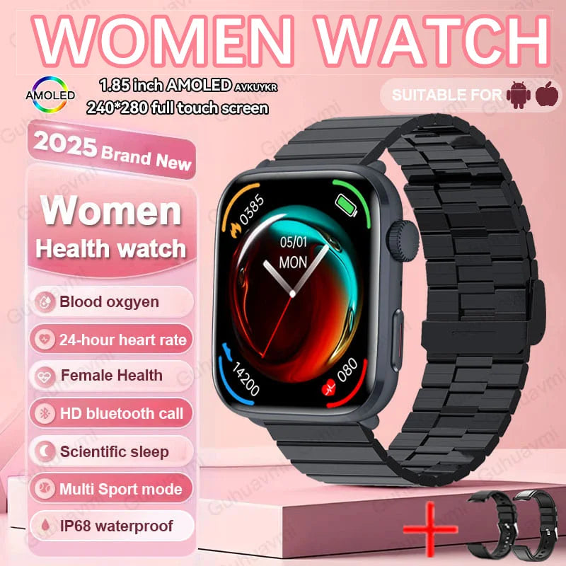 AI Health Smartwatch - HRV, NFC, Blood Pressure and Sports Tracking