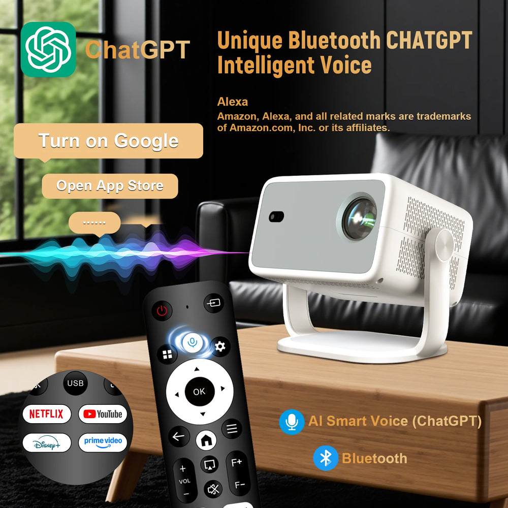 velec TP350 NTV Projector - 1080P support, Android 13, 650ANSI brightness