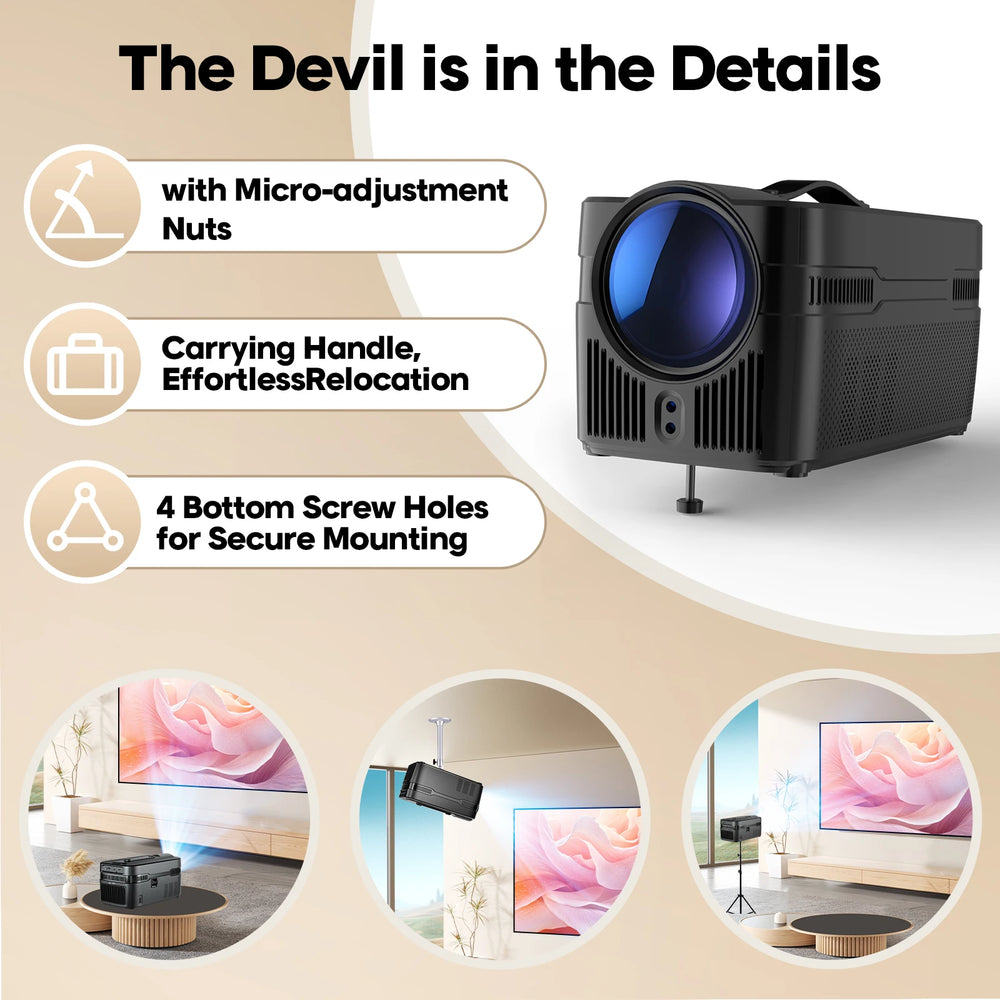 Magcubic HY450 C Projector - 1080P support, 900 brightness, auto focus