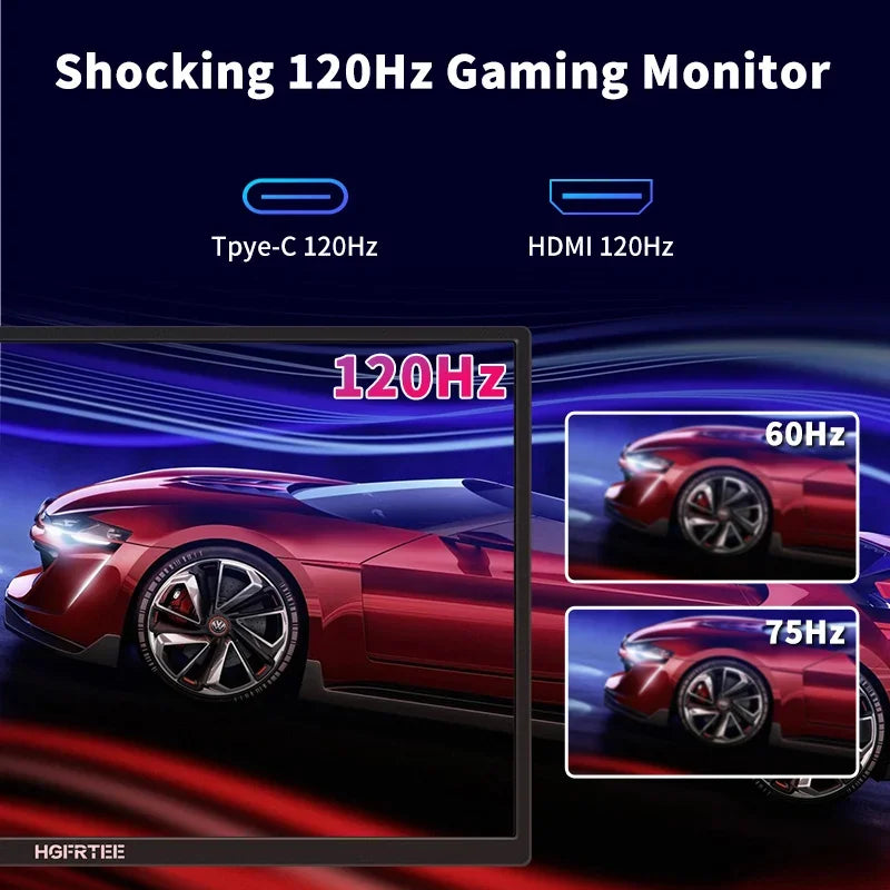 HGFRTEE 18.5" Portable Monitor - 18.5 inch,18.5 display, 120 Hz refresh rate