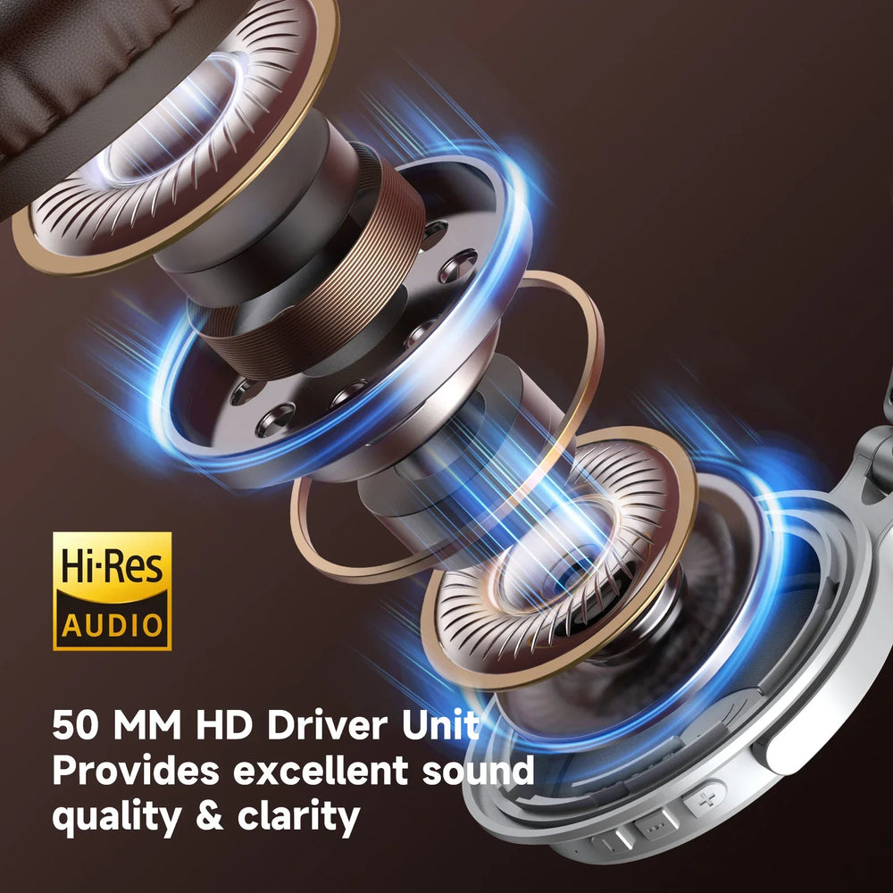 Oneodio Upgrade Pro C Headphones - Bluetooth 5.2, 110Hrs playtime and Hi-Res audio