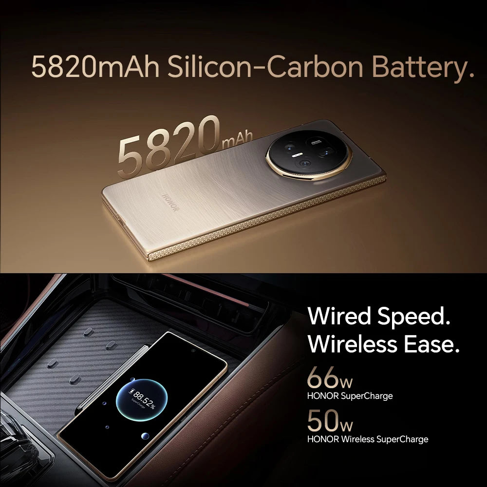 HONOR Magic V5 Global Version 5G Foldable - 7.95" OLED, 20 MP camera and 5820mAh battery