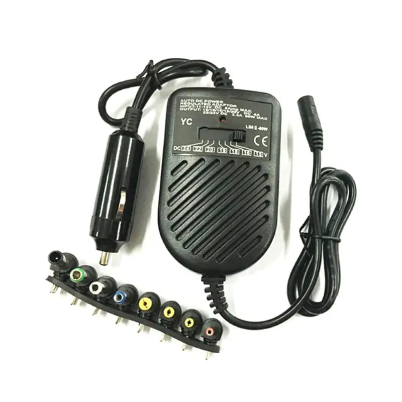 80W Universal Car Laptop Charger - DC Power Adapter Set for Notebooks