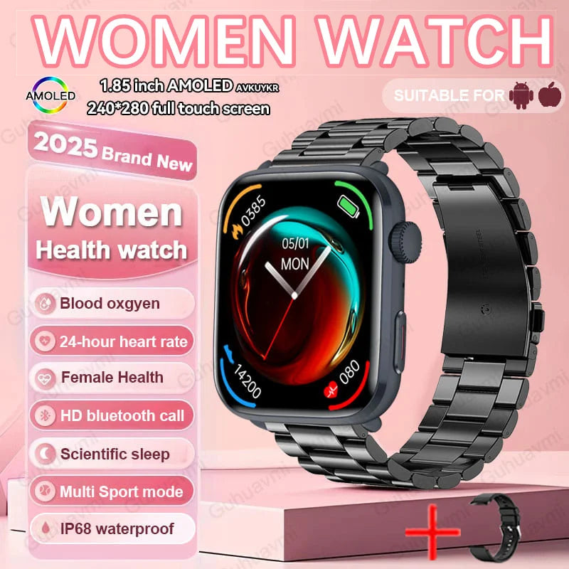 AI Health Smartwatch - HRV, NFC, Blood Pressure and Sports Tracking