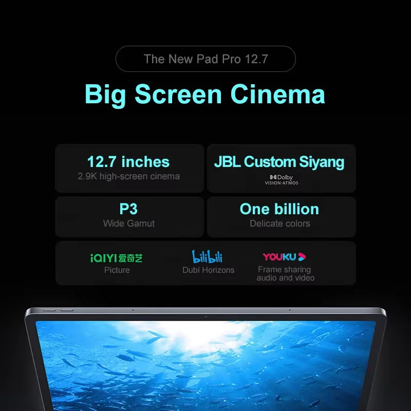 Lenovo Xiaoxin Pad Pro 12.7 Tablet - 2.9K 144Hz Performance Display