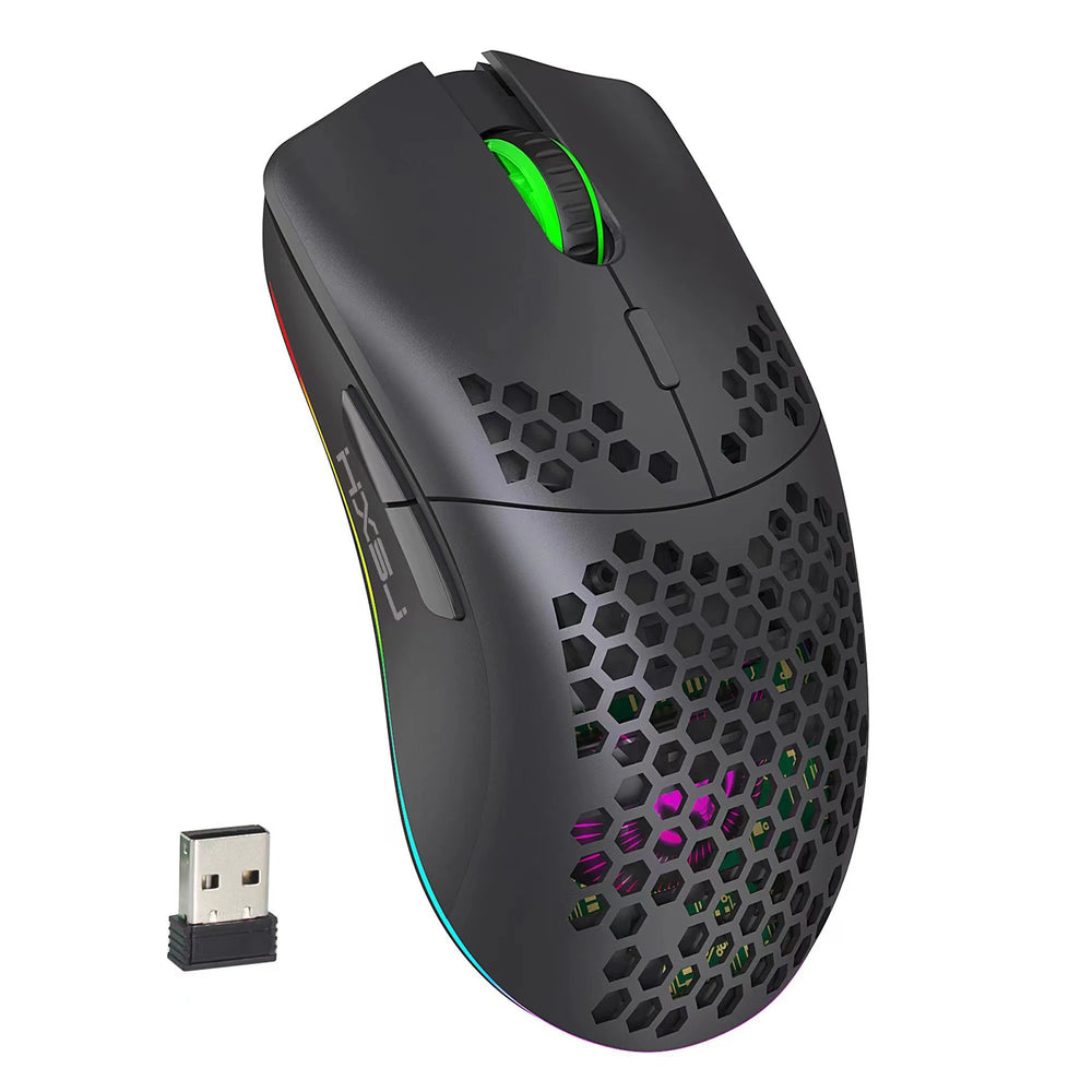 HXSJ T66 Wireless Gaming Mouse - RGB Lighting and Adjustable DPI