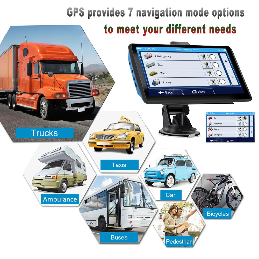 7 Inch GPS Navigator - 7" screen
