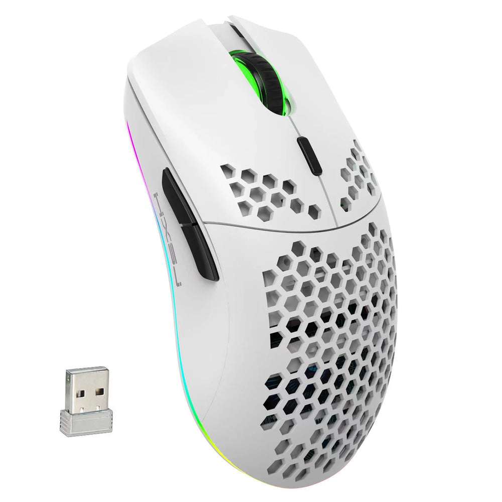 HXSJ T66 Wireless Gaming Mouse - RGB Lighting and Adjustable DPI