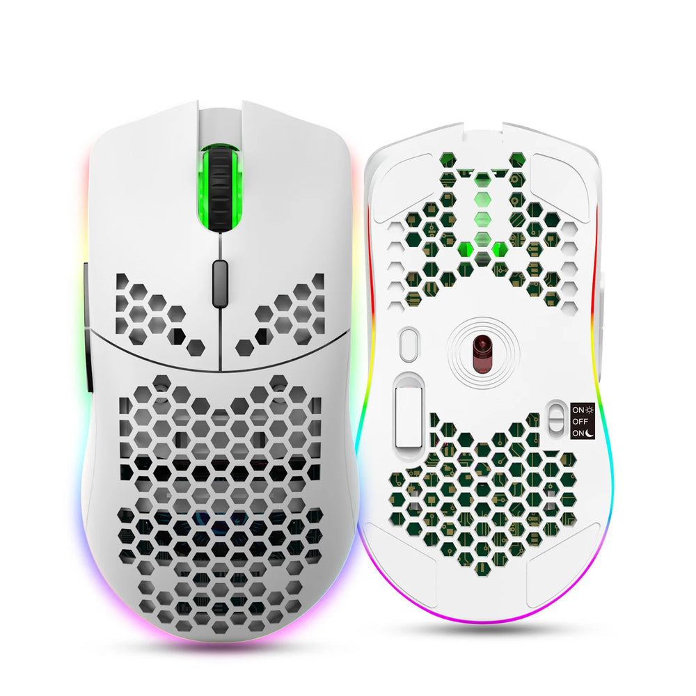 HXSJ T66 Wireless Gaming Mouse - RGB Lighting and Adjustable DPI