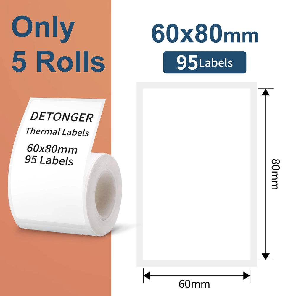 DETONGER DP30S Portable Thermal Label Printer - Bluetooth Sticker Maker