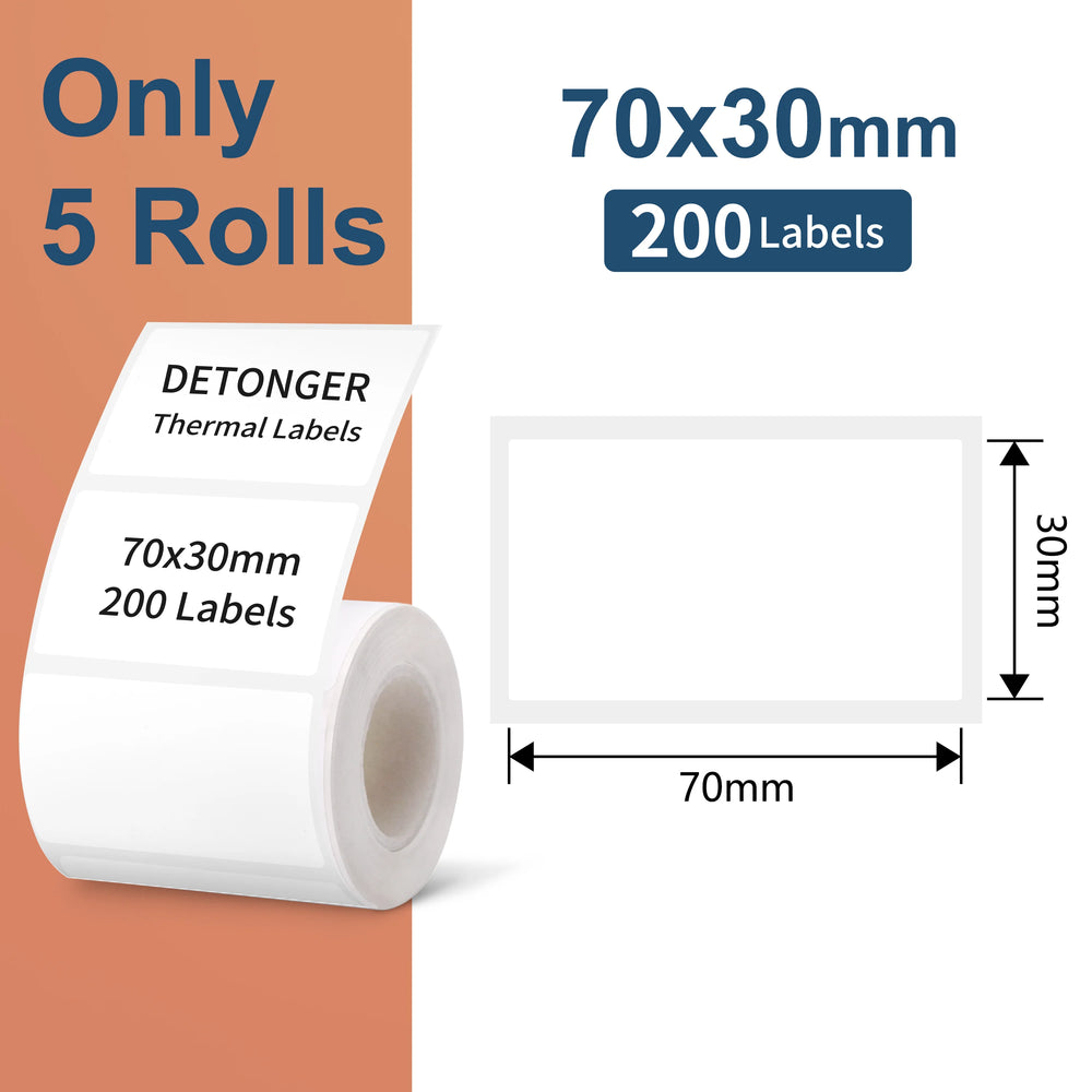 DETONGER DP30S Portable Thermal Label Printer - Bluetooth Sticker Maker