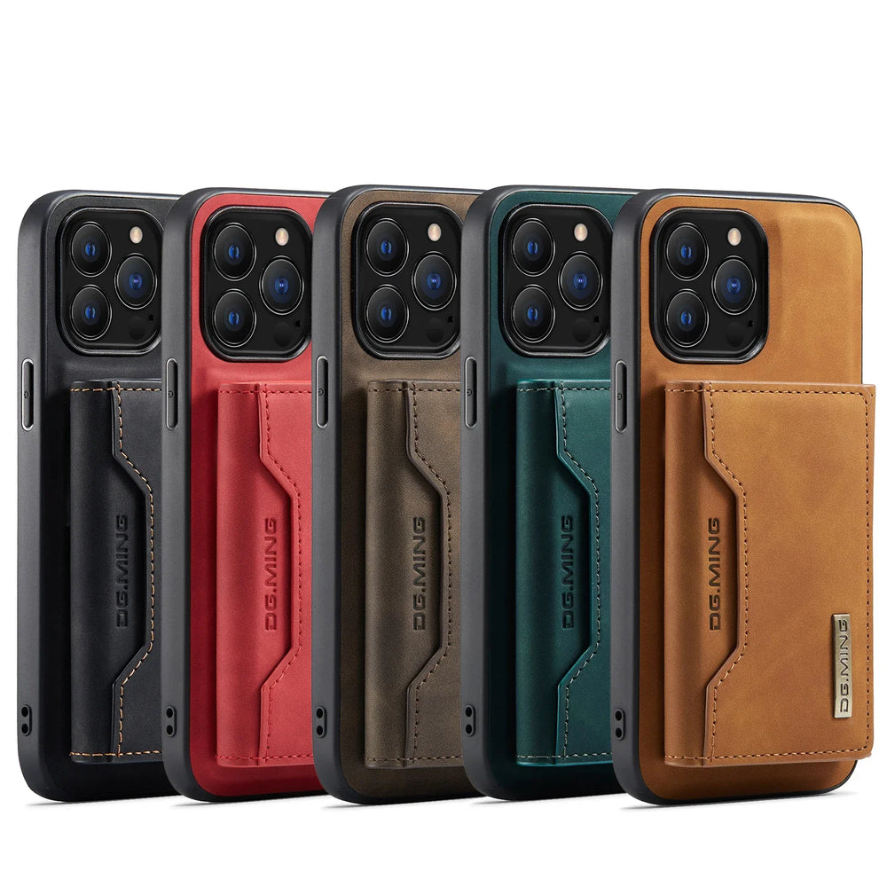 Wallet Phone Case for iPhone - magnetic hold, wallet card slots