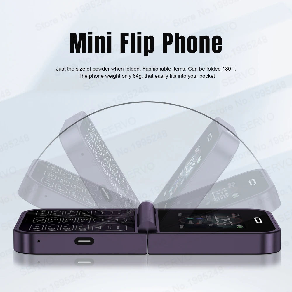 SERVO F15 Mini Flip Phone - 2.0" display, None Front Camera camera