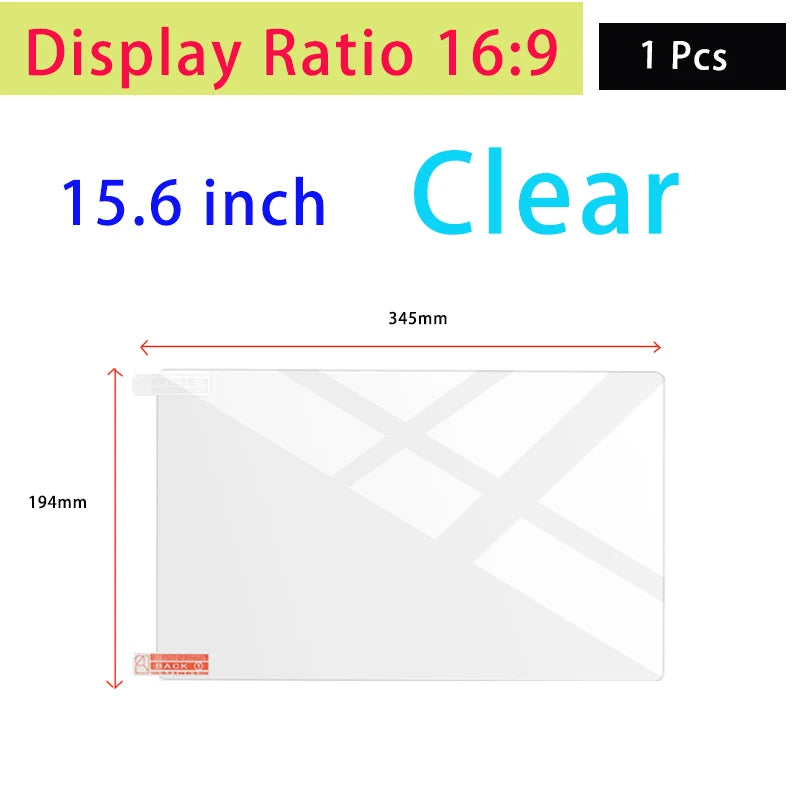 15.6-Inch Laptop Screen Protector - 16:9 Soft Film for Notebook Displays