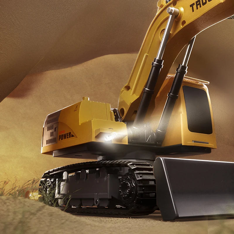 Alloy RC Excavator - Lights and Sound Engineering Vehicle