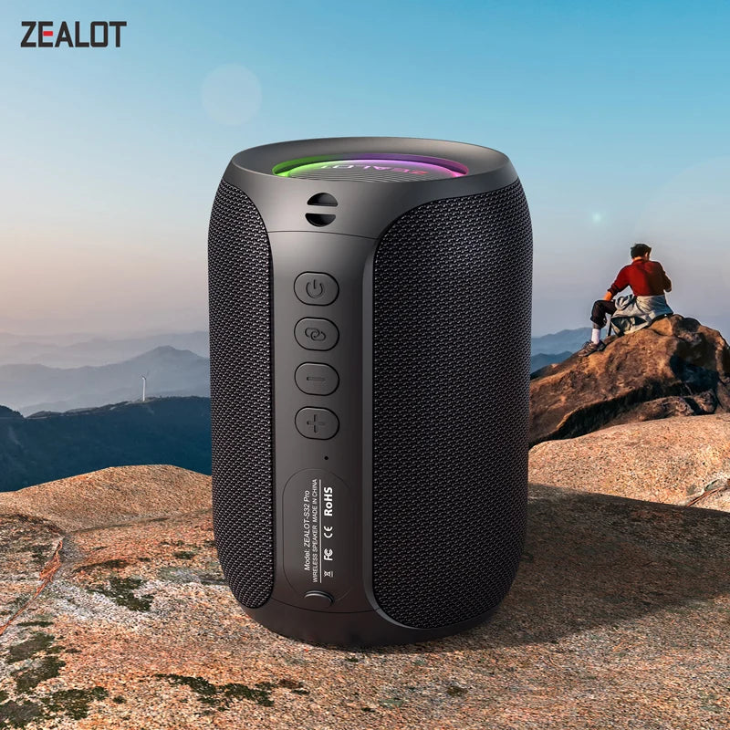 ZEALOT S32PRO Speaker - Bluetooth 5.2 and waterproof design