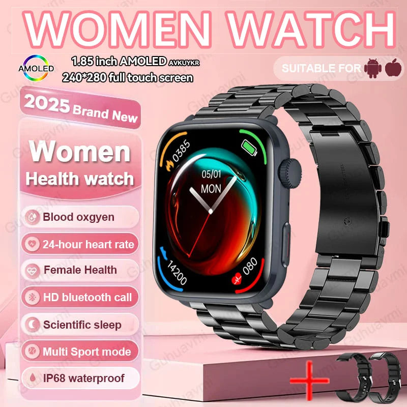 AI Health Smartwatch - HRV, NFC, Blood Pressure and Sports Tracking