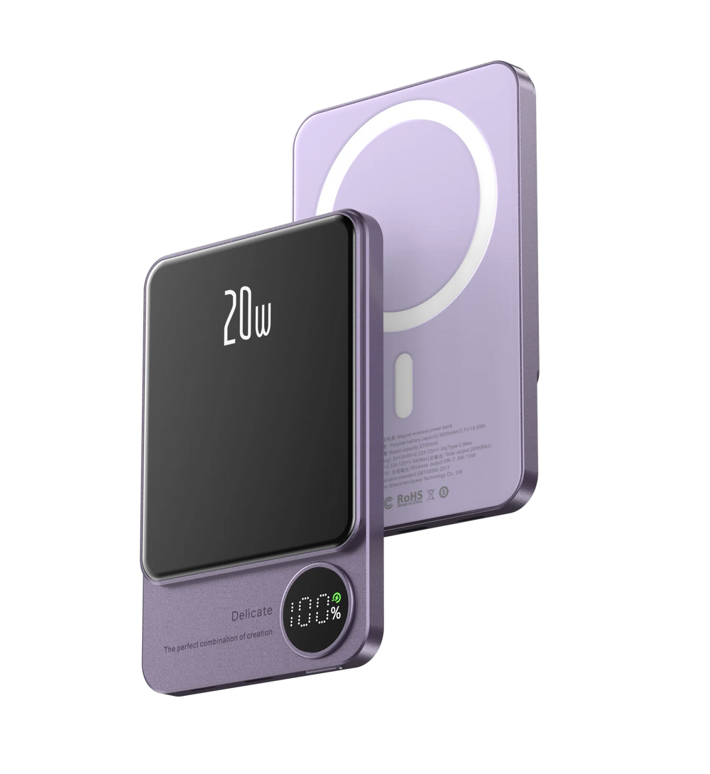 Portable 10000mAh Power Bank - 10000mAh capacity, 20W fast charge