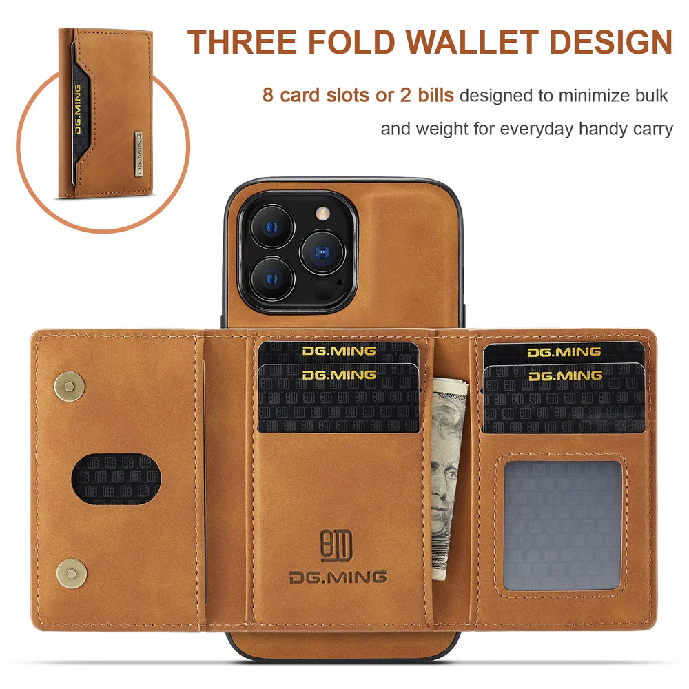 Wallet Phone Case for iPhone - magnetic hold, wallet card slots
