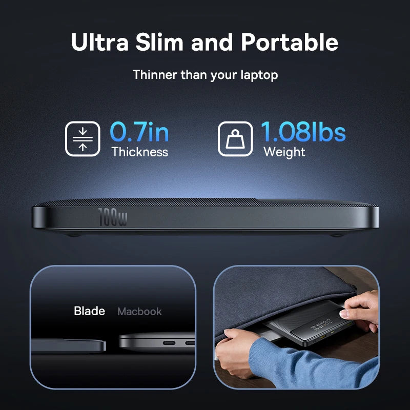 BASEUS 20000mAh Power Bank - 20000mAh capacity, 100W fast charge