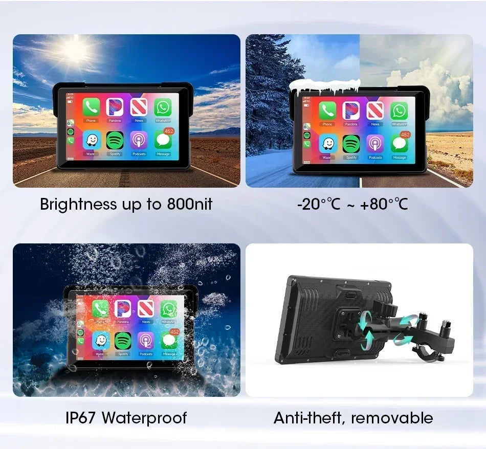 Jansite 5/7 inch Portable GPS Navigator - 5 inch/7 inch screen, wireless CarPlay and Android Auto