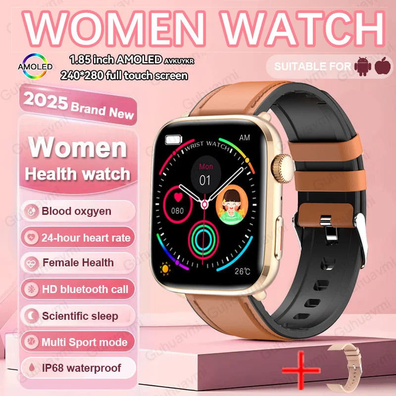 AI Health Smartwatch - HRV, NFC, Blood Pressure and Sports Tracking