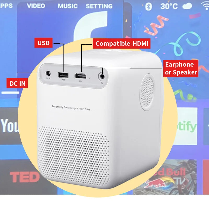 LEEDOAR,Wanbo T2 MAX Projector - 1080P support, Android 9.0