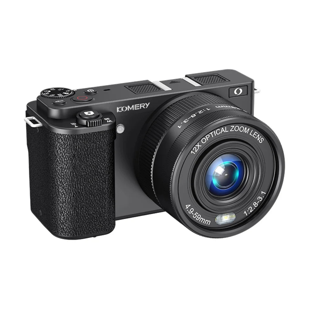 4K Digital Selfie Camera - 64MP, 12X Zoom and Flip Screen