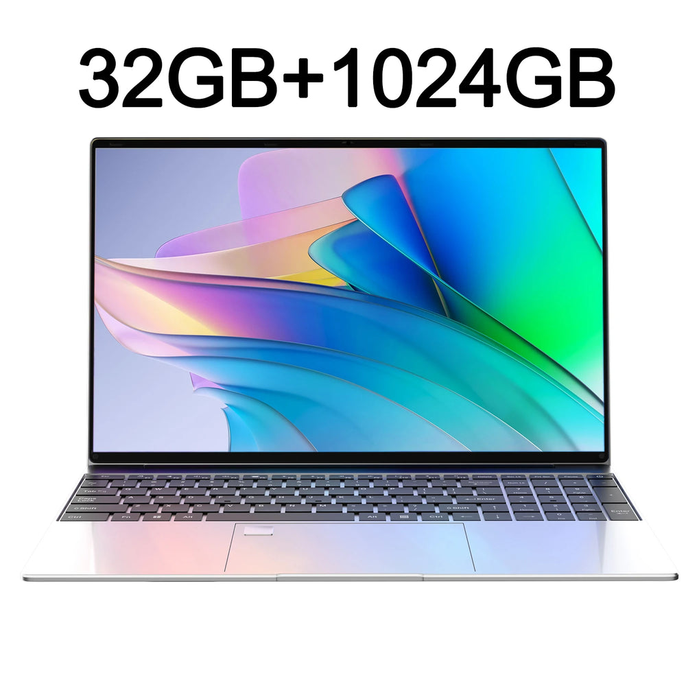 Lightweight 15.6" Laptop - Intel UHD Graphics, 1920x1080 60 Hz display and 32 GB RAM and 2TB SSD