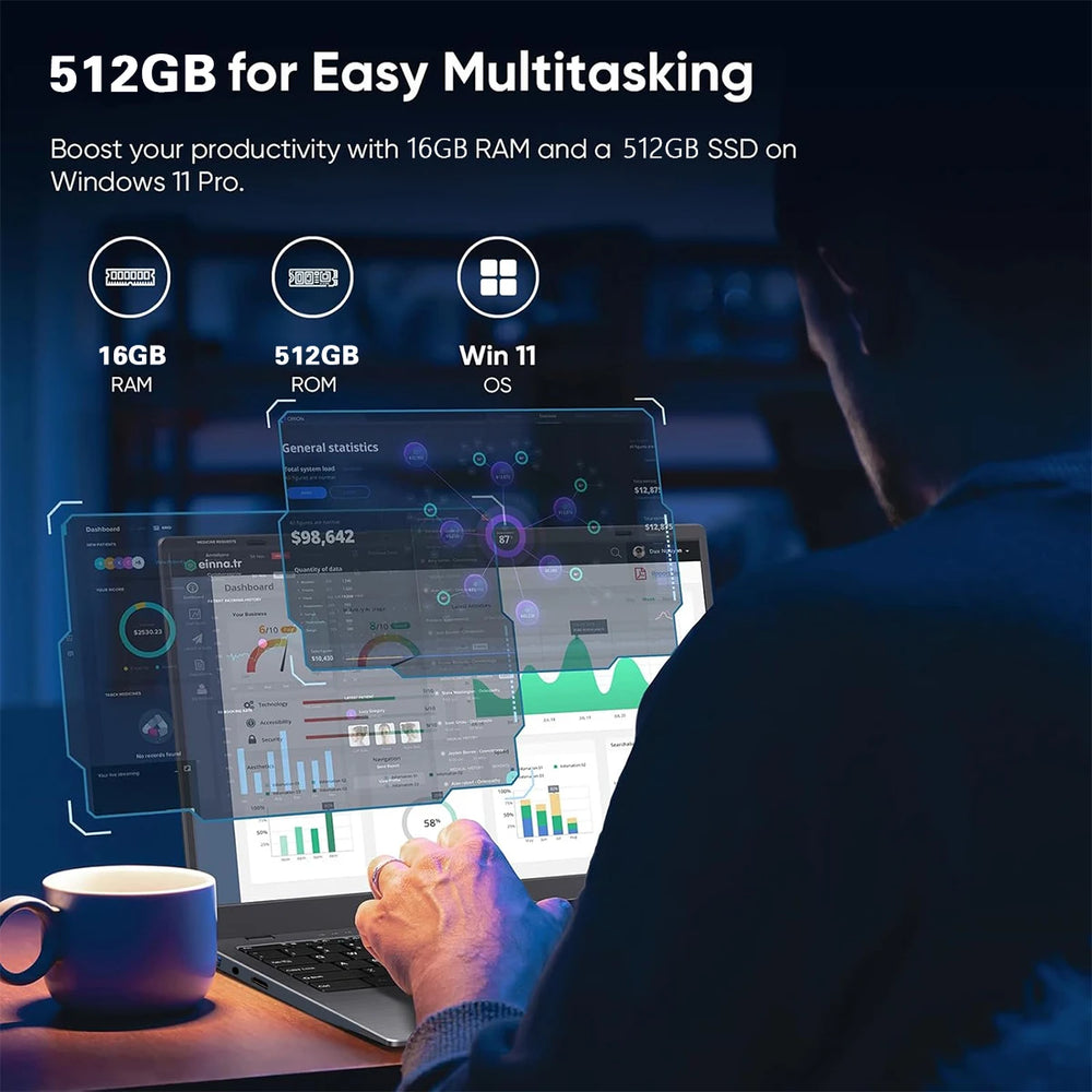 ACEKAMAS 2025 Gaming Laptop - Intel Core i9, 4K Display and 16GB RAM